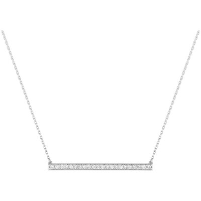 Collier en or blanc et diamant 0.28ct