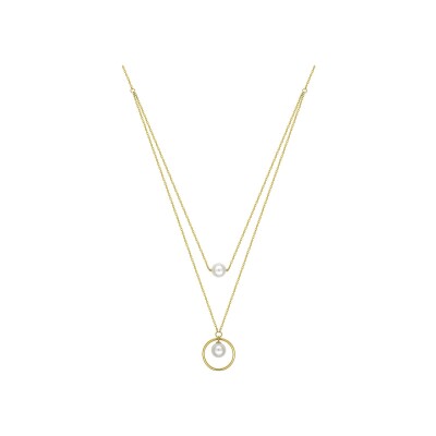 Collier en or jaune et perle de culture