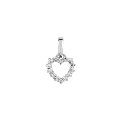 Pendentif en or blanc et diamant 0.14ct