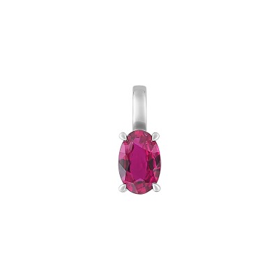Pendentif en or blanc et rubis