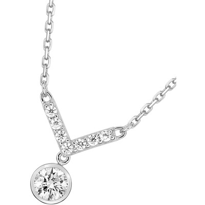 Collier en or blanc et diamant 0.24ct