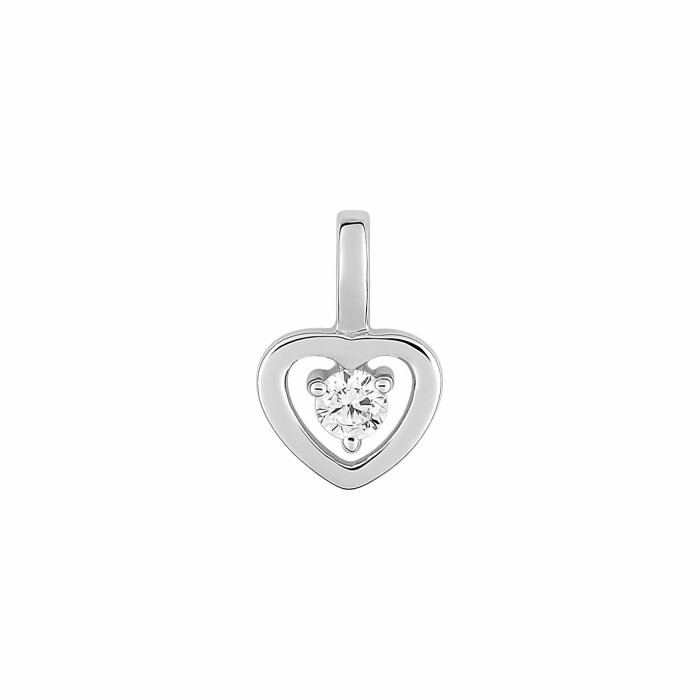 Pendentif en or blanc et diamants