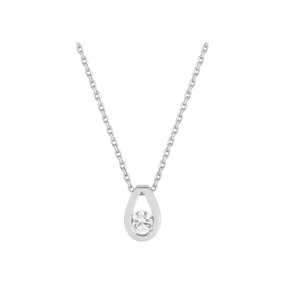 Collier en or blanc et diamant 0.15ct