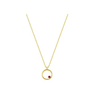 Pendentif en or jaune et rubis