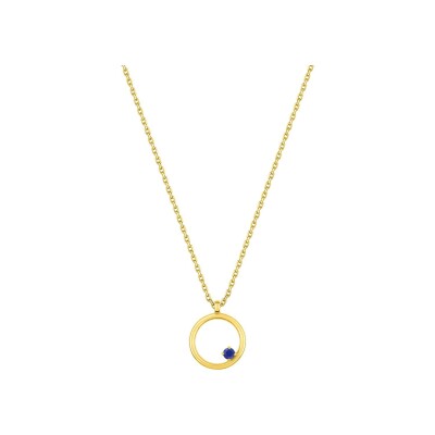 Collier en or jaune et saphir