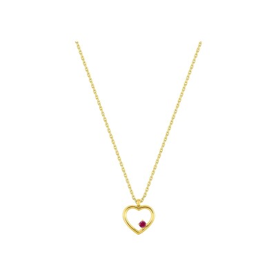 Collier en or jaune et rubis