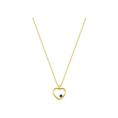Collier en or jaune et saphir