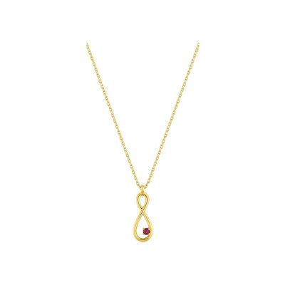 Collier en or jaune et rubis