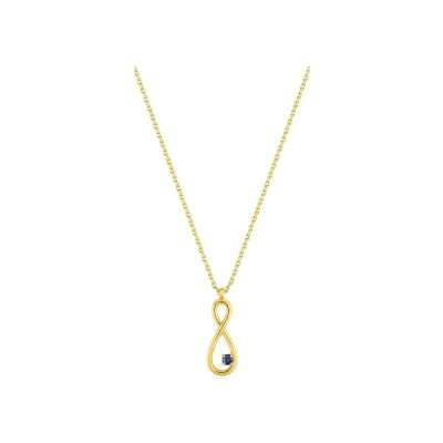 Collier en or jaune et saphir