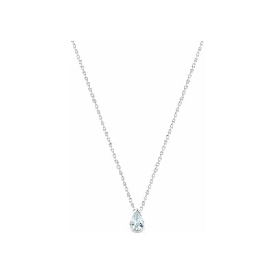 Collier en or blanc et aquaprase