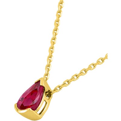 Collier en or jaune et rubis