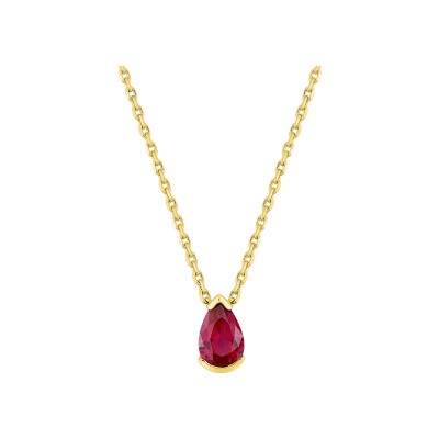 Collier en or jaune et rubis