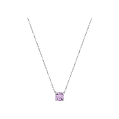Collier en or blanc et améthyste