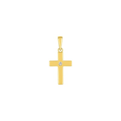 Pendentif en or jaune et oxyde de zirconium