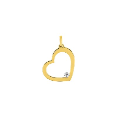 Pendentif en or jaune et diamant 0.04ct