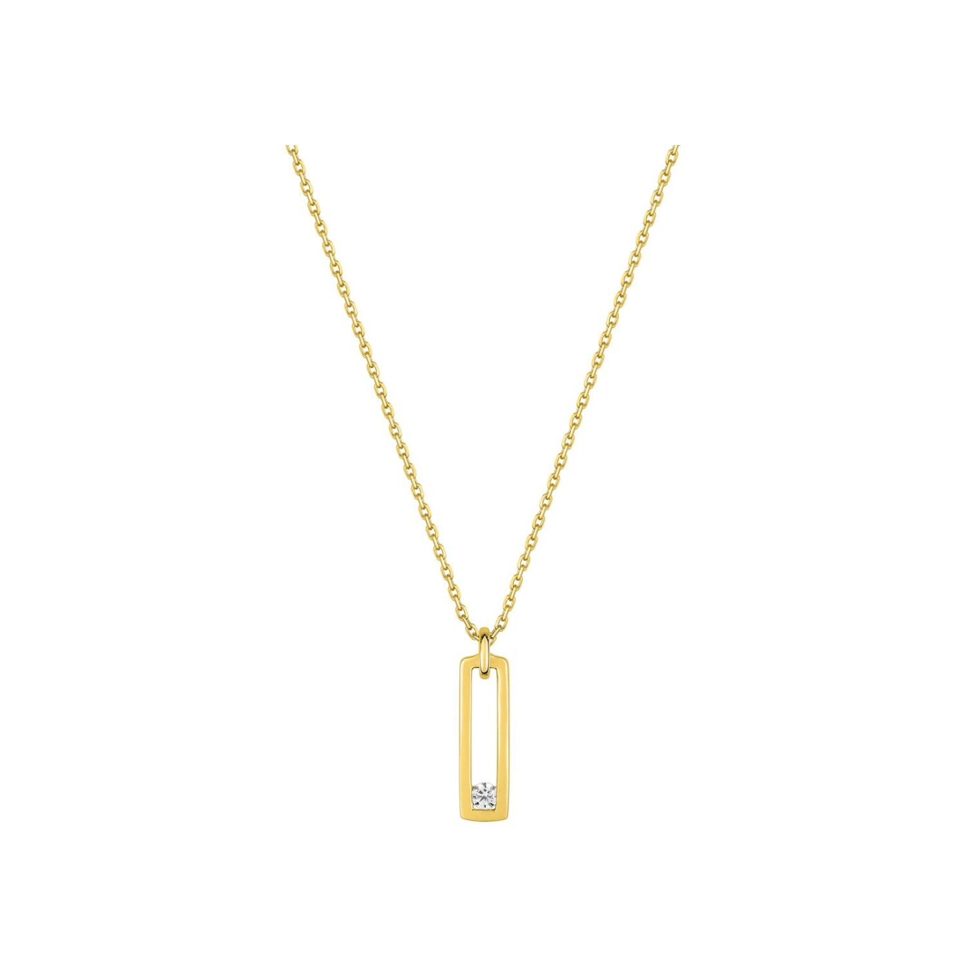 Collier en or jaune et diamant 0.04ct