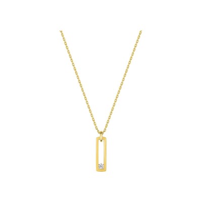 Collier en or jaune et diamant 0.04ct