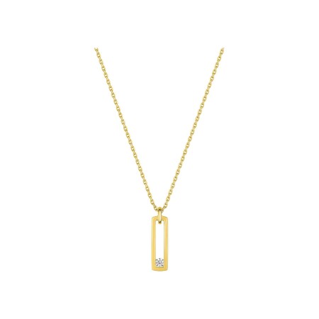 Collier en or jaune et diamant 0.04ct