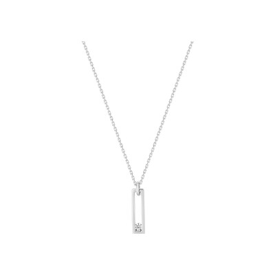 Collier en or blanc et diamant 0.04ct
