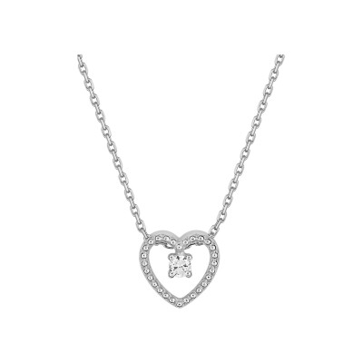 Collier en or blanc et diamant 0.05ct