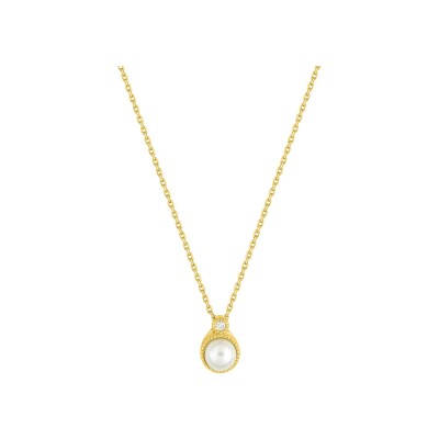 Collier en or jaune et diamant 0.02ct