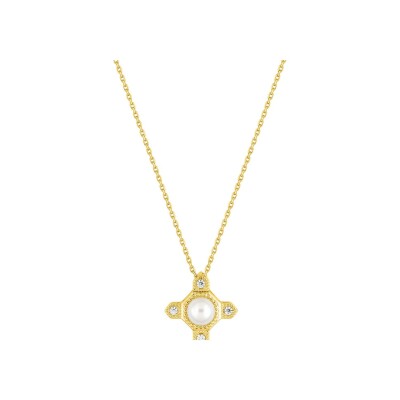 Collier en or jaune et diamant 0.06ct