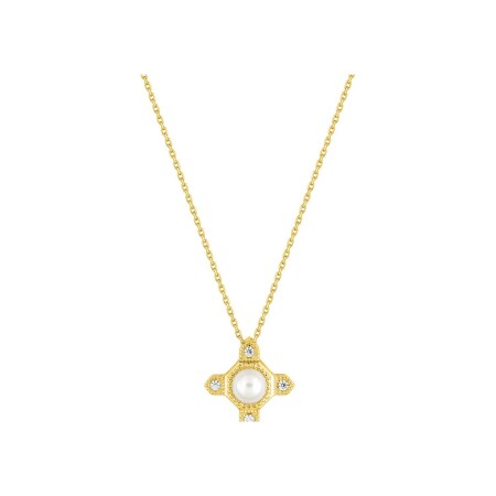 Collier en or jaune et diamant 0.06ct