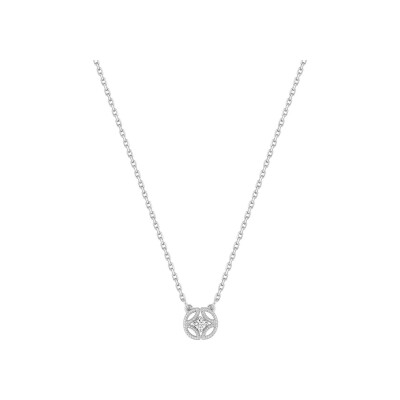 Collier en or blanc et diamant 0.02ct