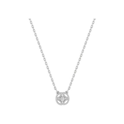 Collier en or blanc et diamant 0.02ct