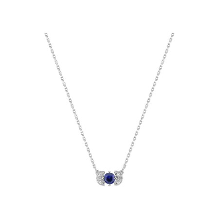 Collier en or blanc et diamant 0.02ct