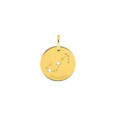Médaille zodiaque Scorpion en or jaune