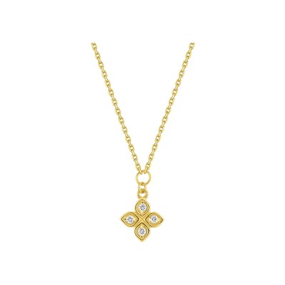 Collier en or jaune et diamant 0.05ct
