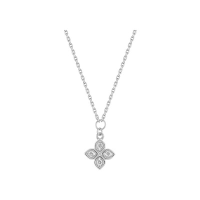Collier en or blanc et diamant 0.05ct