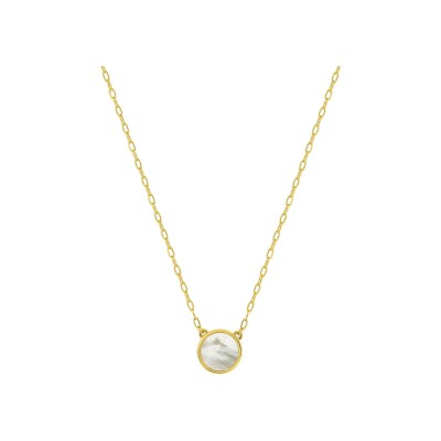 Collier en or jaune et nacre
