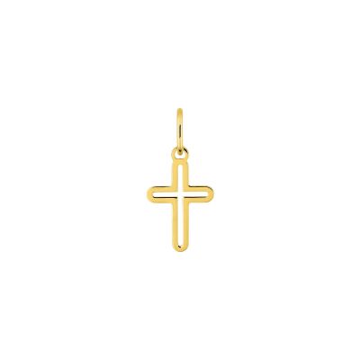 Pendentif croix en or jaune