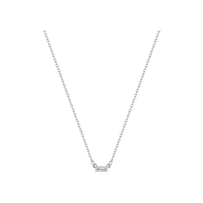 Collier en or blanc et diamant 0.05ct