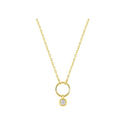 Collier en or jaune et diamant 0.06ct