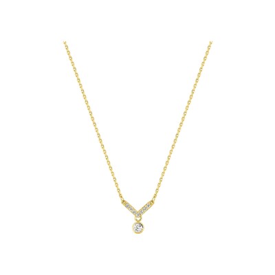 Collier en or jaune et diamants