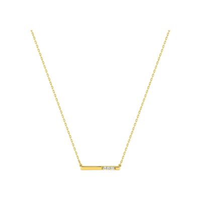 Collier en or jaune et diamant 0.04ct