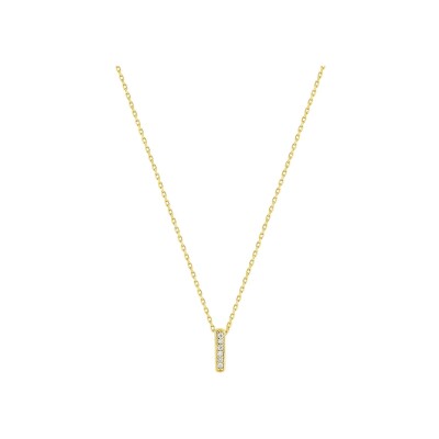 Collier en or jaune et diamant 0.03ct