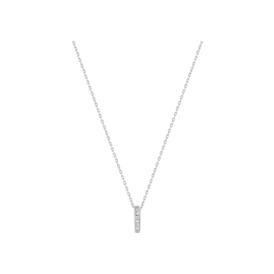 Collier en or blanc et diamant 0.03ct