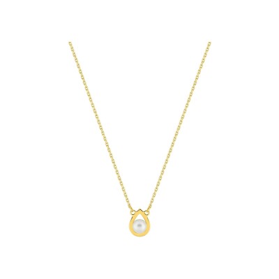 Collier en or jaune et perle de culture 4mm