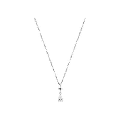 Collier en or blanc et diamant 0.30ct