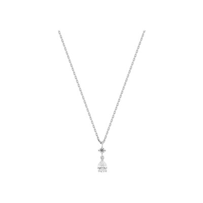 Collier en or blanc et diamant 0.35ct