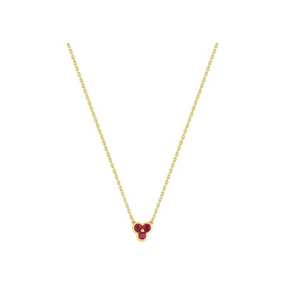 Collier en or jaune et rubis