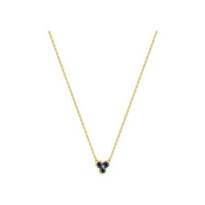 Collier en or jaune et saphir