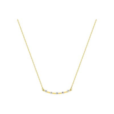 Collier en or jaune et diamant 0.11ct