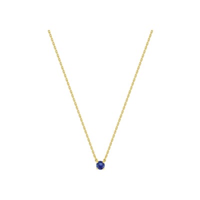 Collier en or jaune et saphir