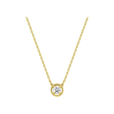 Collier en or jaune et diamant 0.15ct