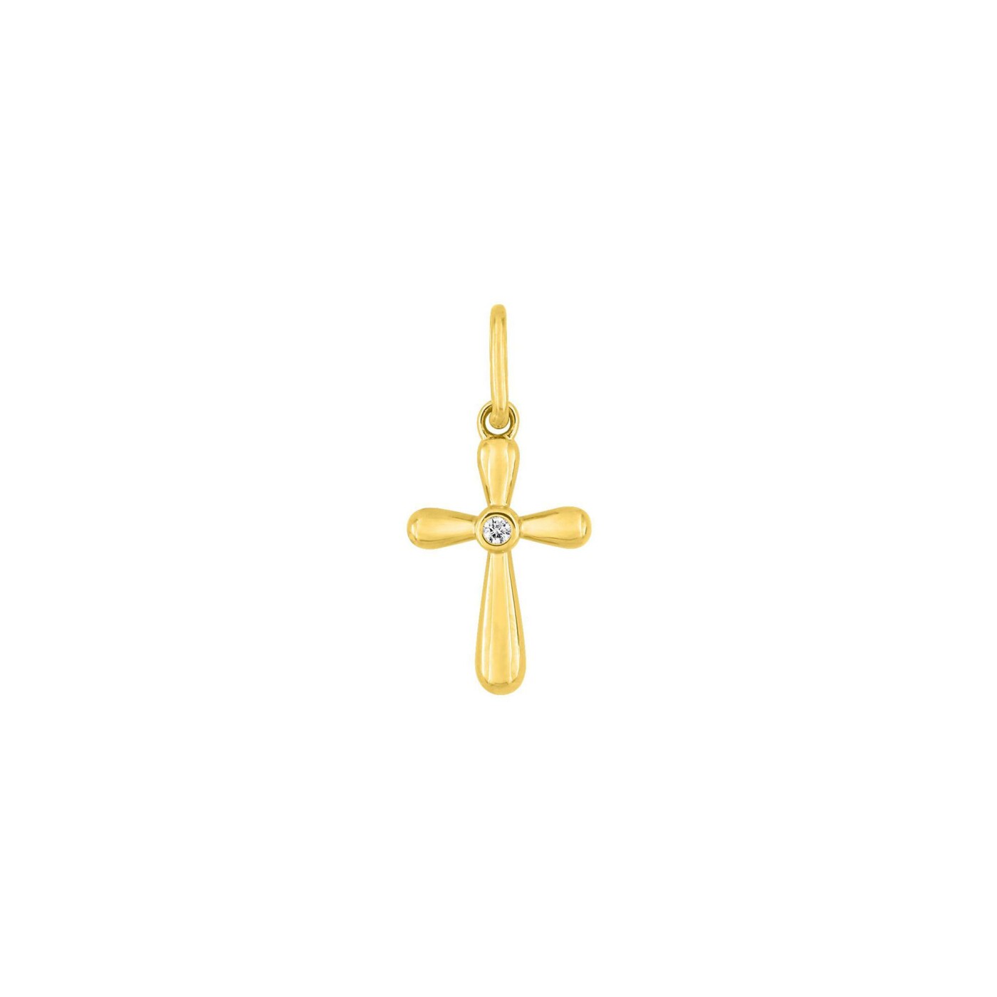 Pendentif croix en or jaune